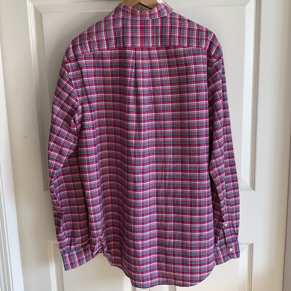 Ralph Lauren Men’s Fuschia Plaid Button Down - Size XL - Picture 2 of 3
